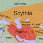 Map of Scythia and Parthia